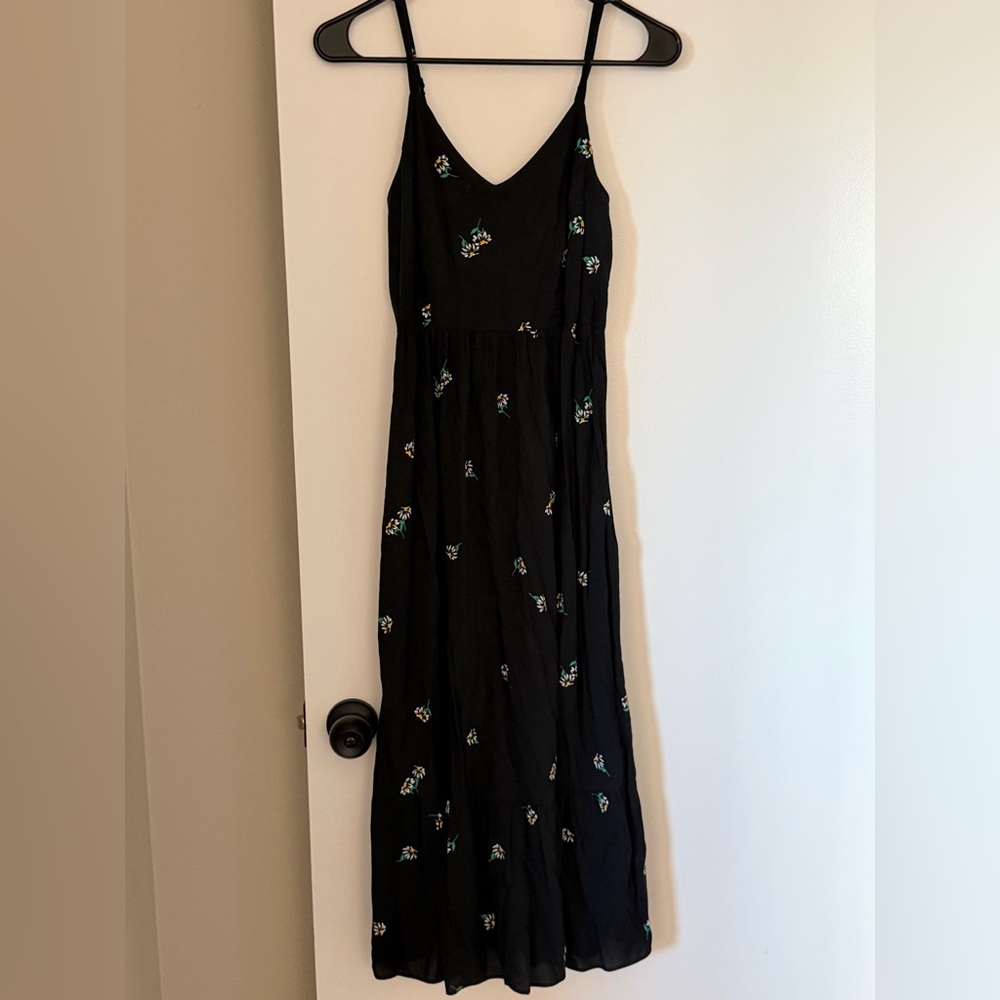 Elegant Black Floral Dress